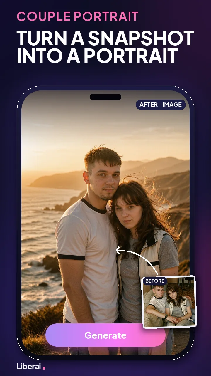 Couple Portrait template screen